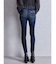 ハイウエスト STUPID IN RICH embroideryスキニーデニムパンツ