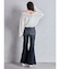ハイウエスト strap cargo designフレアデニムパンツ