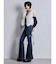 ハイウエスト strap cargo designフレアデニムパンツ