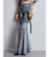 ハイウエスト strap cargo designフレアデニムパンツ