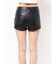 ハイウエストフェイクレザーショートパンツ