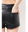 ハイウエストフェイクレザーショートパンツ