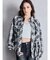 processing checkered print looseシャツ