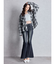 processing checkered print looseシャツ