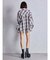 processing checkered print looseシャツ