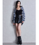processing checkered print looseシャツ