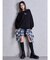 processing checkered print looseシャツ