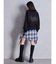 processing checkered print looseシャツ