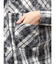 processing checkered print looseシャツ