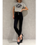 【TINY】ハイウエストウエストクロススキニーデニムパンツ
