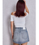 bijouデニムスカートライクショートパンツ