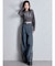 ハイウエストside slit GYDAワイドデニムパンツ