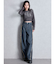 ハイウエストside slit GYDAワイドデニムパンツ
