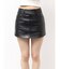 フェイクレザースカートライクショートパンツ