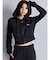 GYDA×DC OE LOGOショートスウェットZIP UPパーカー