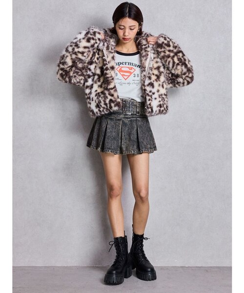 GGエコファーショートフードコート｜ジェイダの通販｜&mall（アンド