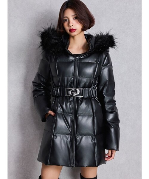 【極美品】ジェンバード モンクレール 高級フェザー パンパン ダウン 2WAY MONCLER (モンクレール) フーディット ロング ダウン コート