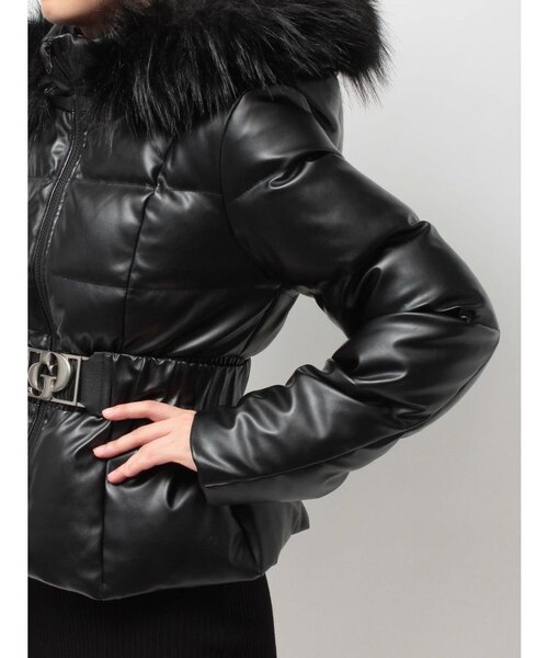 GDベルト付きフェイクレザーショートダウンコート｜ジェイダの通販