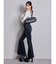 ハイウエストleg lengthフレアデニムパンツ
