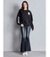 ハイウエストleg lengthフレアデニムパンツ