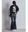 ハイウエストleg lengthフレアデニムパンツ
