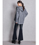 ハイウエストleg lengthフレアデニムパンツ