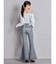 ハイウエストleg lengthフレアデニムパンツ