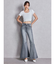ハイウエストleg lengthフレアデニムパンツ