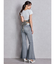 ハイウエストleg lengthフレアデニムパンツ