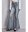 ハイウエストleg lengthフレアデニムパンツ