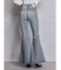 ハイウエストleg lengthフレアデニムパンツ