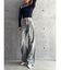 【TINY】ハイウエストKNEEダメージワイドデニムパンツ