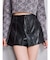 フェイクレザーレイヤーショートパンツ