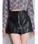 フェイクレザーレイヤーショートパンツ