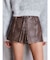 フェイクレザーレイヤーショートパンツ