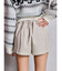 フェイクレザーレイヤーショートパンツ