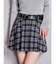 ベルトSETチェックプリーツスカートライクショートパンツ