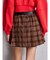 ベルトSETチェックプリーツスカートライクショートパンツ