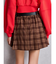 ベルトSETチェックプリーツスカートライクショートパンツ