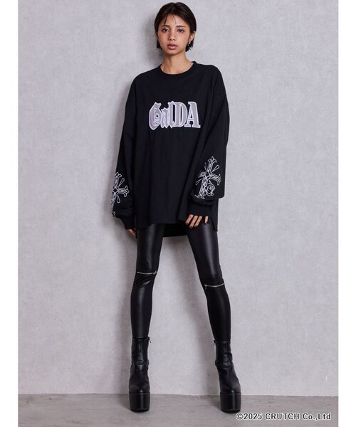 GYDA×GALFY original cross long Tシャツ｜ジェイダの通販｜&mall