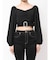 bijouバックルlong sleeveブラウス