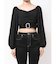 bijouバックルlong sleeveブラウス