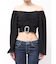 bijouバックルlong sleeveブラウス