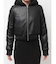 Hoodie Fake Leatherコート