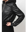 Hoodie Fake Leatherコート