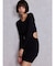 LONG SLEEVE SIDE OPEN ニットミニワンピース