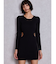 LONG SLEEVE SIDE OPEN ニットミニワンピース