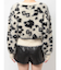 GG Leopardシャギーショートニットトップス