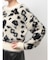 GG Leopardシャギーショートニットトップス