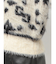GG Leopardシャギーショートニットトップス
